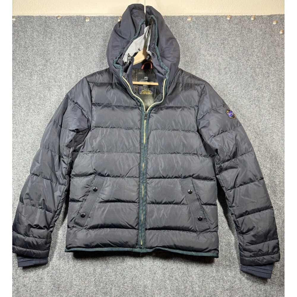 Scotch & Soda Amsterdam Couture Navy Layered Puffer Jacket Size S